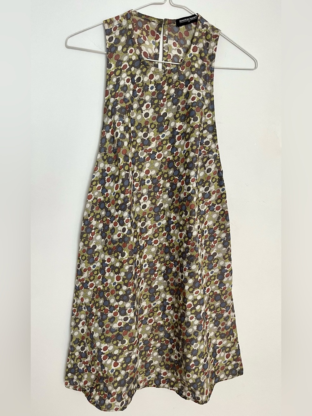 Vintage American Apparel High-Neck Floral Mini Dress